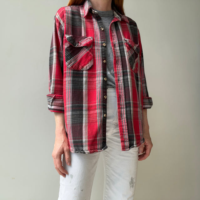 1980s Five Brothers Rad Plaid Cotton Flannel