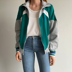 1980s Beverly Hills Sports Club Zip Up Sweatshirt with Pockets