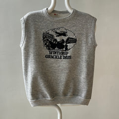 1970s Grey Winthrop Grackle Days Sleeveless Sweatshirt