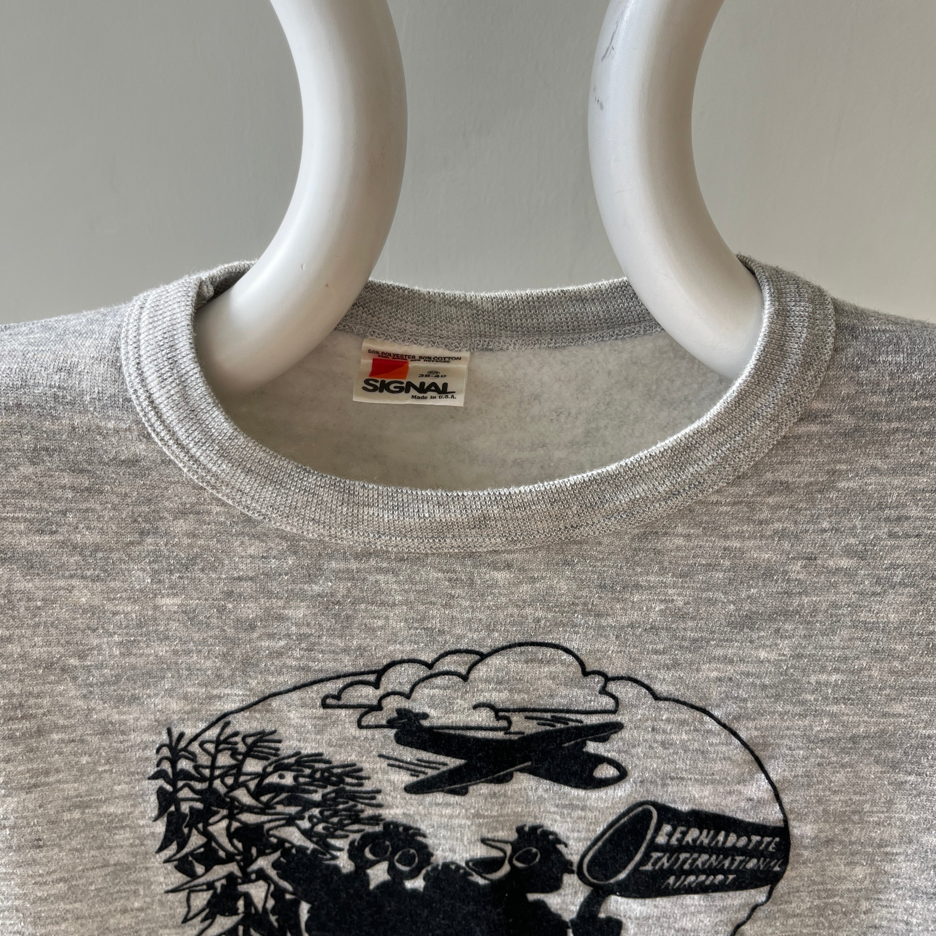 1970s Grey Winthrop Grackle Days Sleeveless Sweatshirt