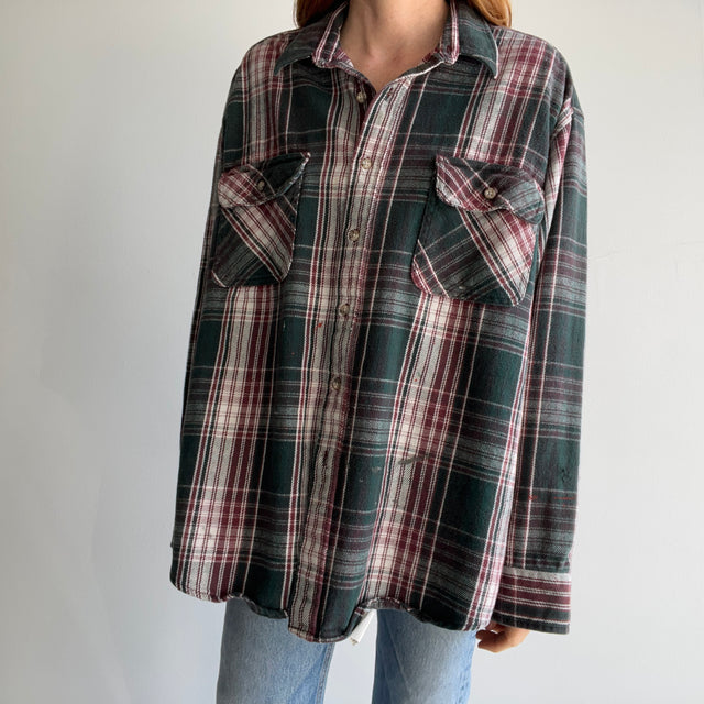 VTG Workwear Thermal Lined Flannel Shirt Adult XL Red Check Plaid CNI  Outdoors