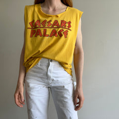 1980s Caesar's Palace Front and Back Cut Up Destroyed DIY Tank Top