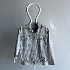 1980s Bedazzled Stefano Acid Wash Epic Denim Jean Jacket - The Backside!