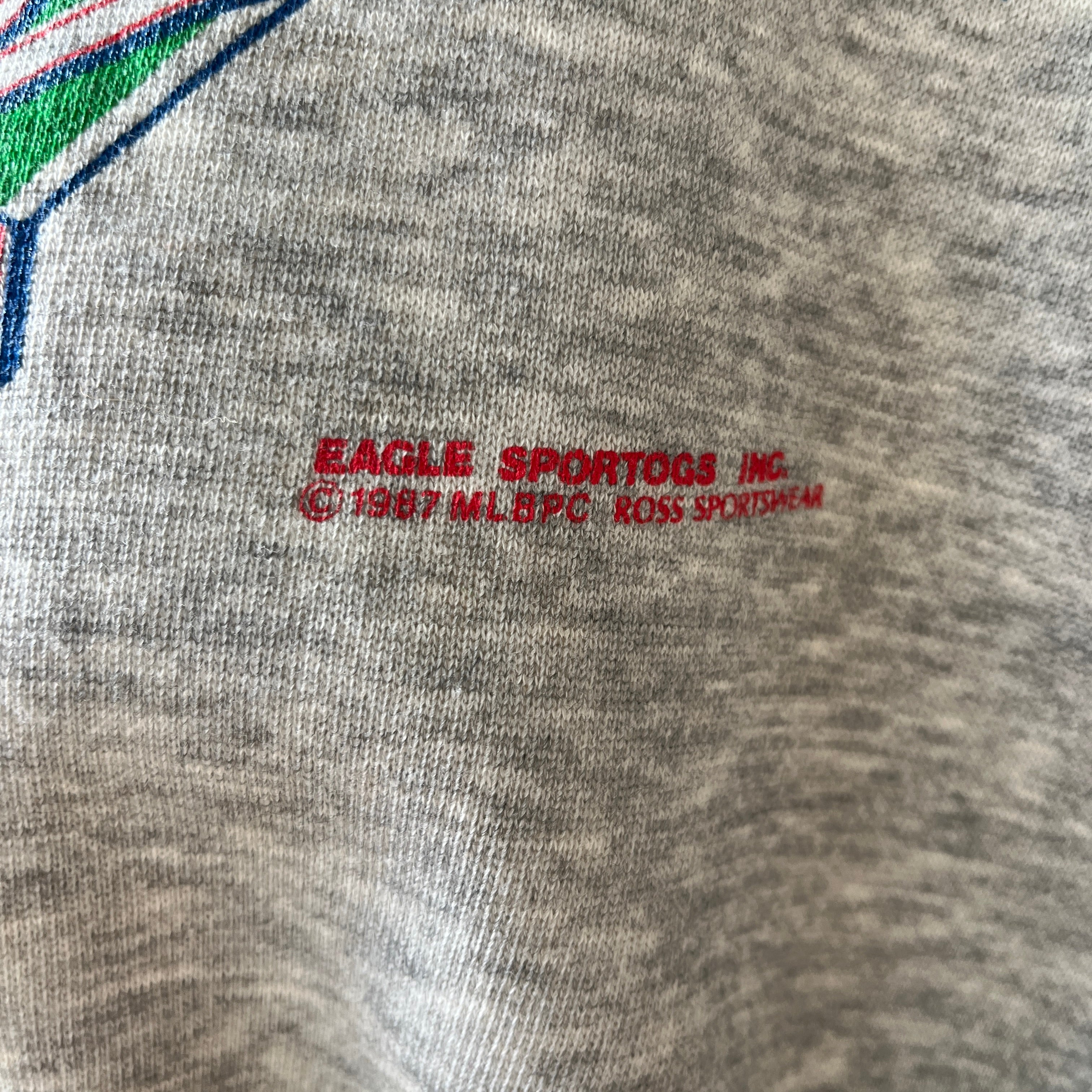 1987 Grey Minnesota Twins Raglan Sweatshirt - !!!