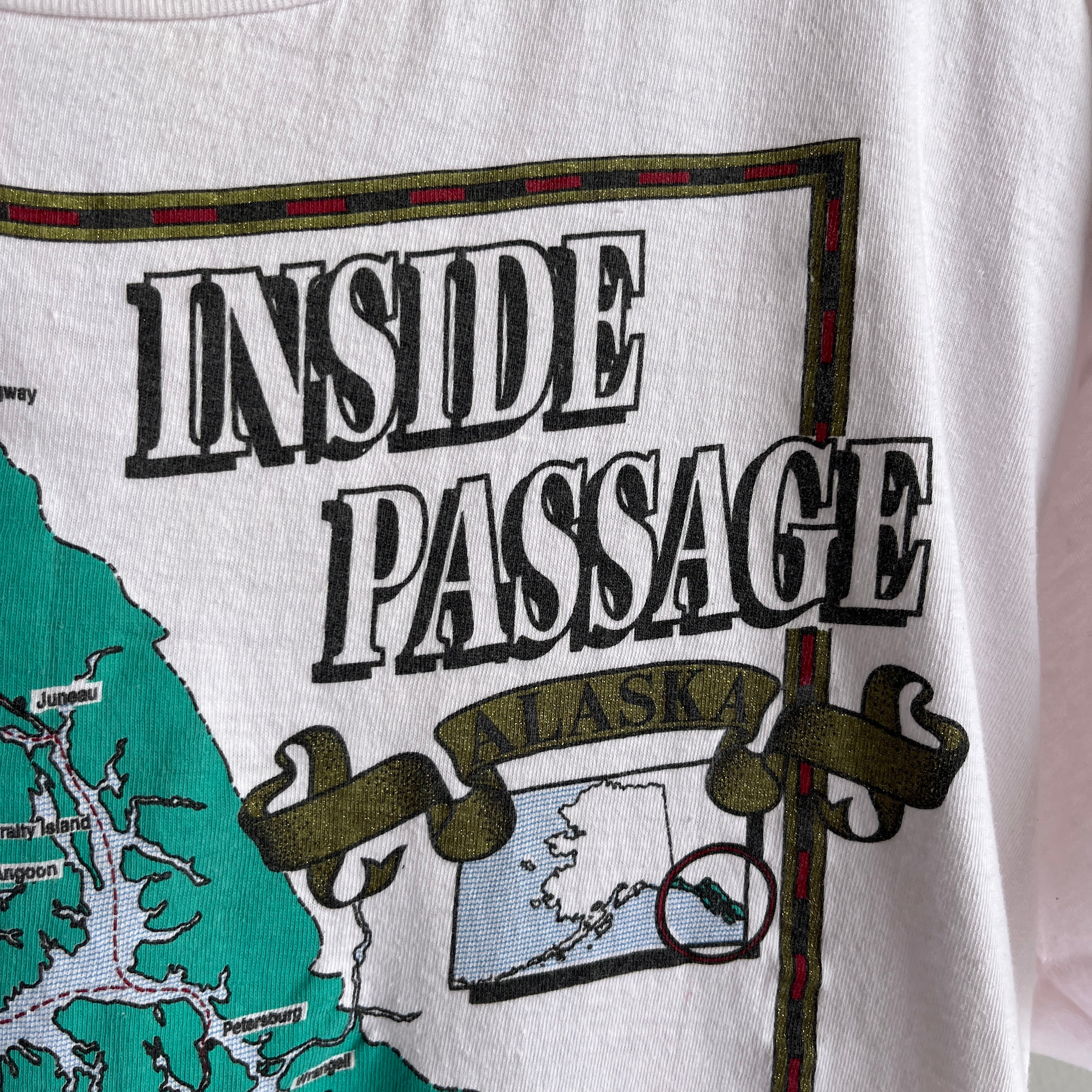 1980/90s Inside Passage Alaska Cotton Tourist T-Shirt