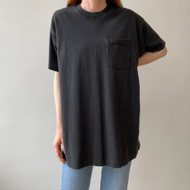 1990s Blank Black Pocket T-Shirt