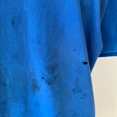 1980s/90s Thrashed Blank Blue Fruit Of The Loom T Shirt