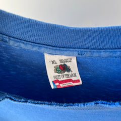 1980s/90s Thrashed Blank Blue Fruit Of The Loom T Shirt