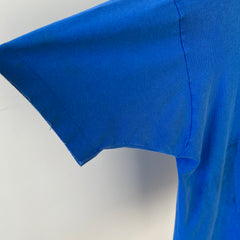 1980s/90s Thrashed Blank Blue Fruit Of The Loom T Shirt