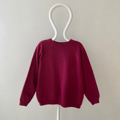 1990s Blank Burgundy Raglan Sweatshirt