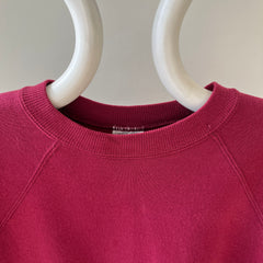 1990s Blank Burgundy Raglan Sweatshirt
