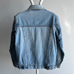 1980s Nicely Thrashed Niutou Denim Jean Jacket (Missing Left Chest Button)