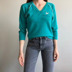 1970s Oeracoke Island V-Neck Sweatshirt by Collegiate Pacific