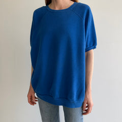 1980s Super Soft Larger Blue Warm Up Sweatshirt