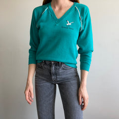 1970s Oeracoke Island V-Neck Sweatshirt by Collegiate Pacific