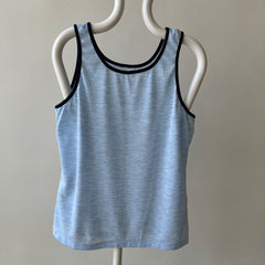 1980s Blank Baby Blue Tank-Top