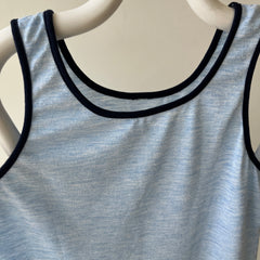 1980s Blank Baby Blue Tank-Top