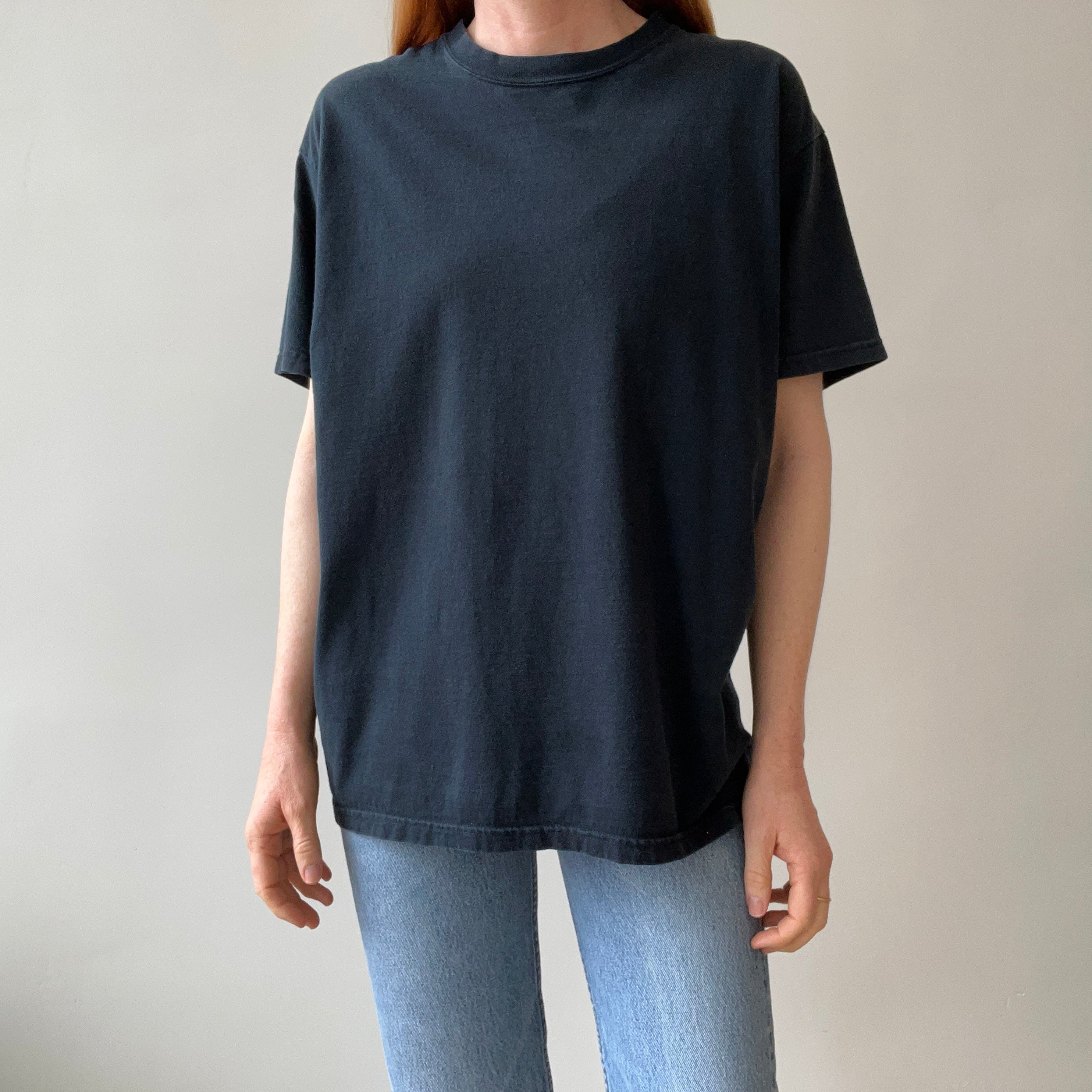1990s Blank Black T-Shirt