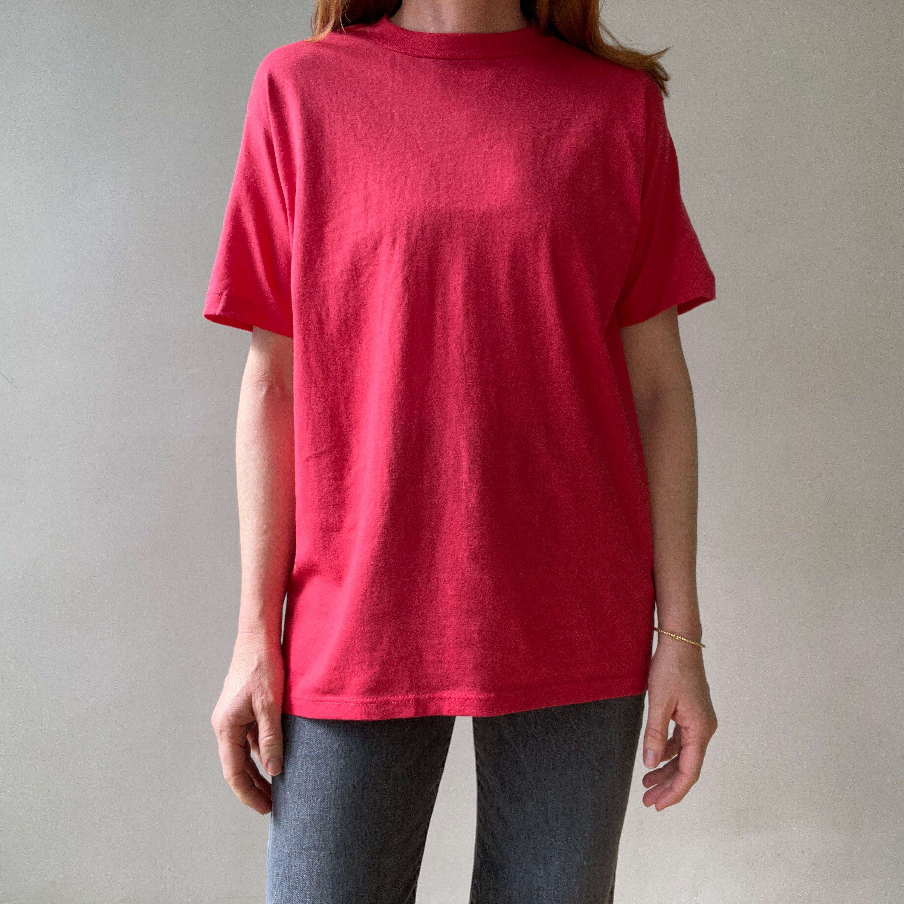 1980s Blank Red T Shirt
