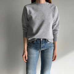 1980s Lightweight Thin Blank Gray Raglan by Action