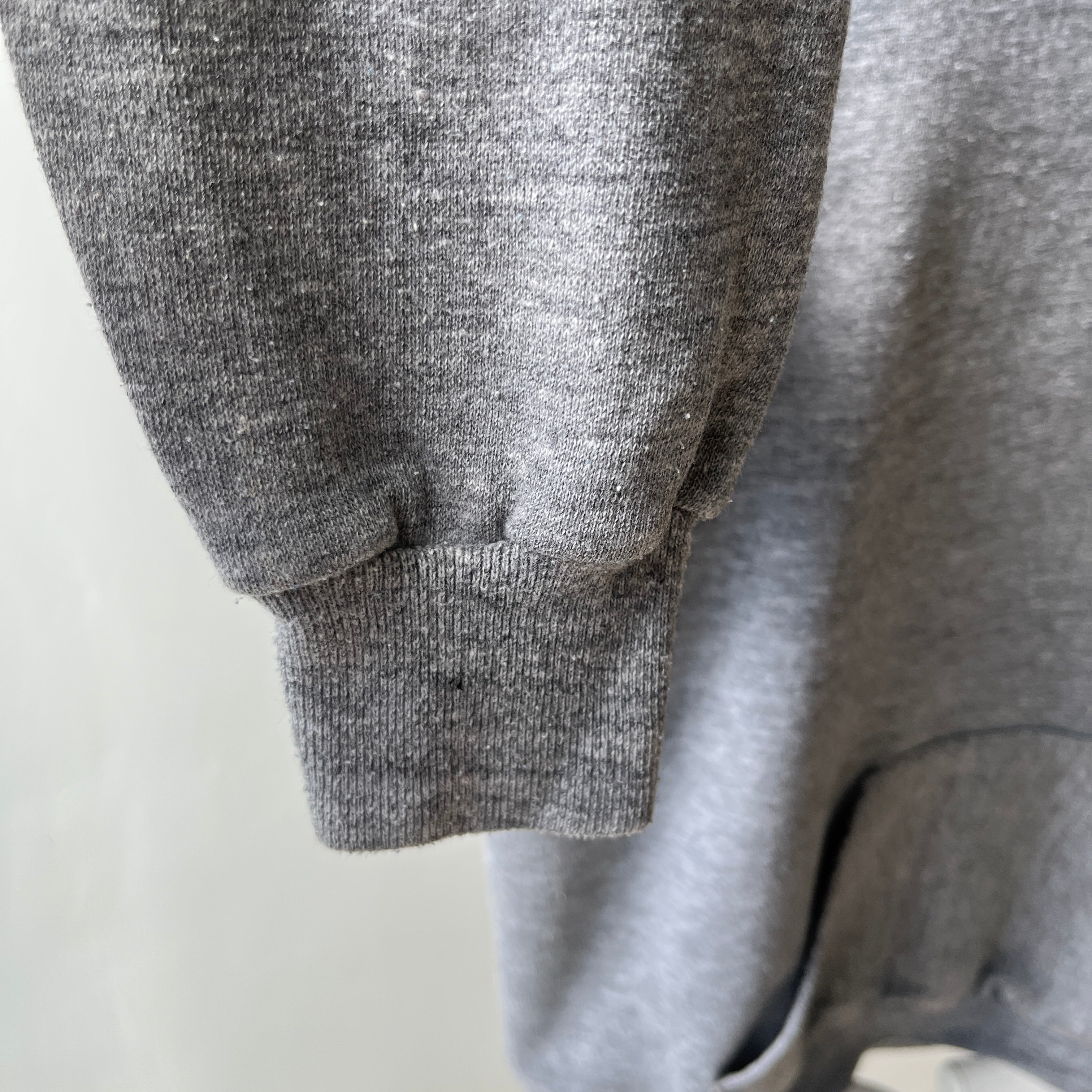 1970/80s Blank Gray Pullover Hoodie by Sportswear - !!!!