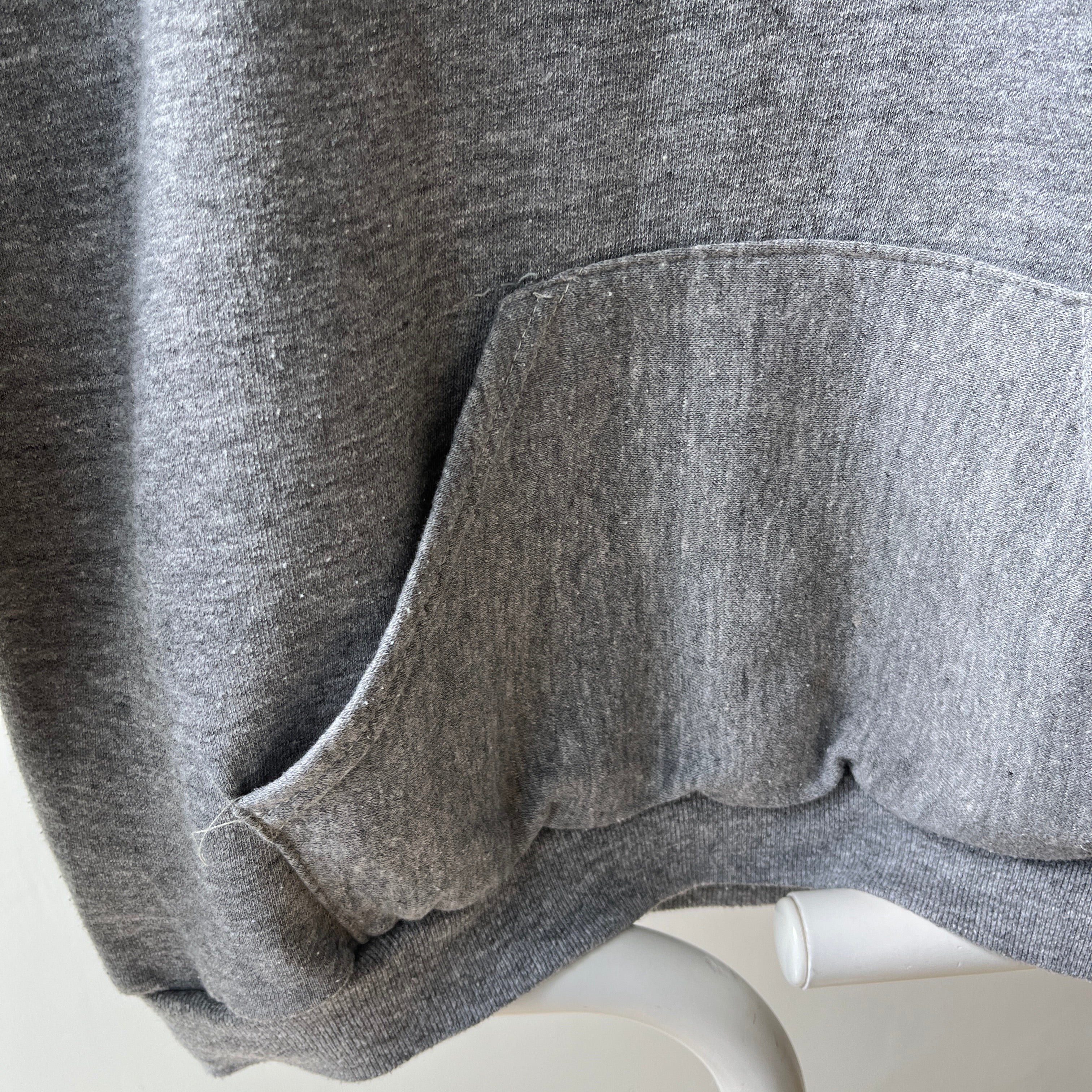 1970/80s Blank Gray Pullover Hoodie by Sportswear - !!!!