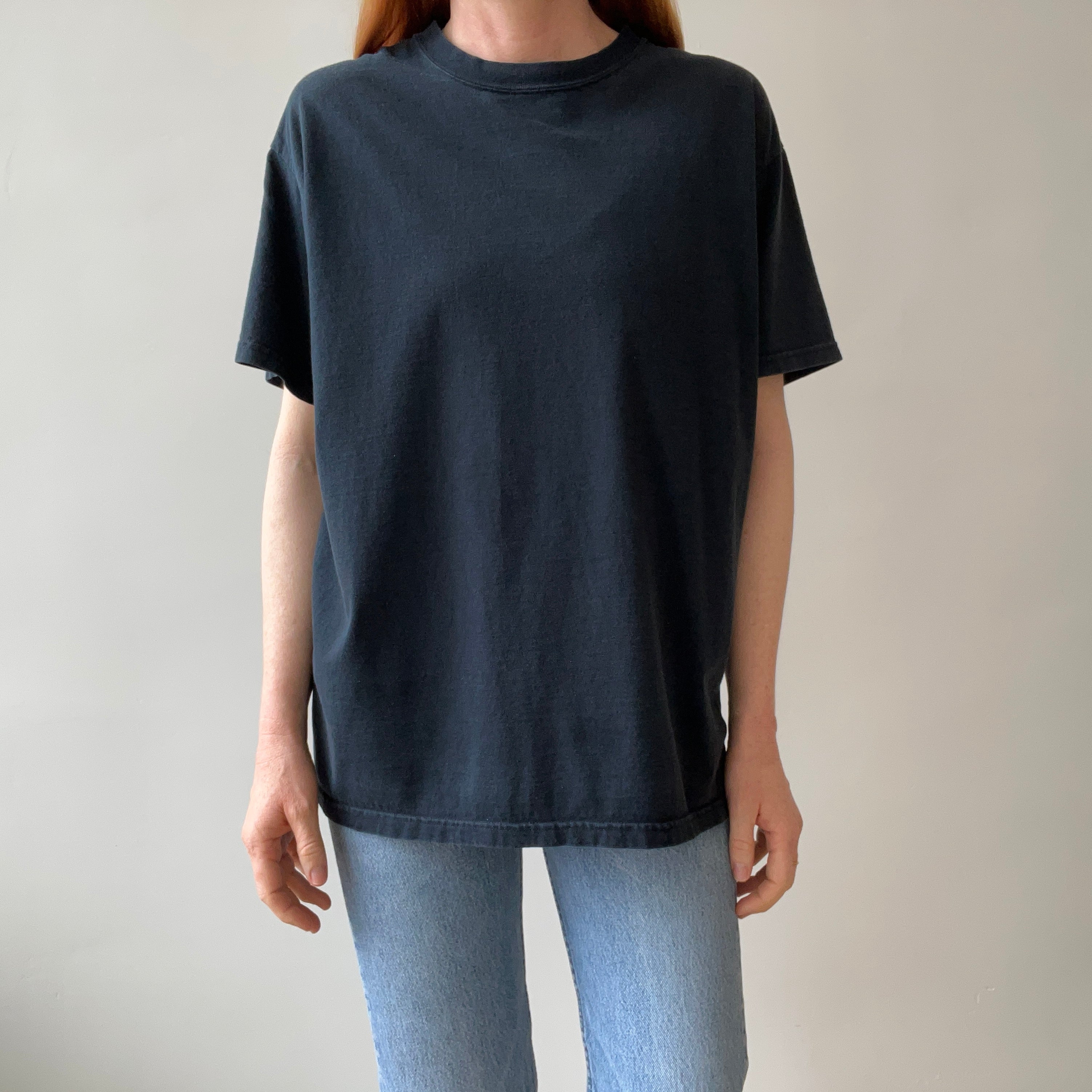 1990s Blank Black T-Shirt