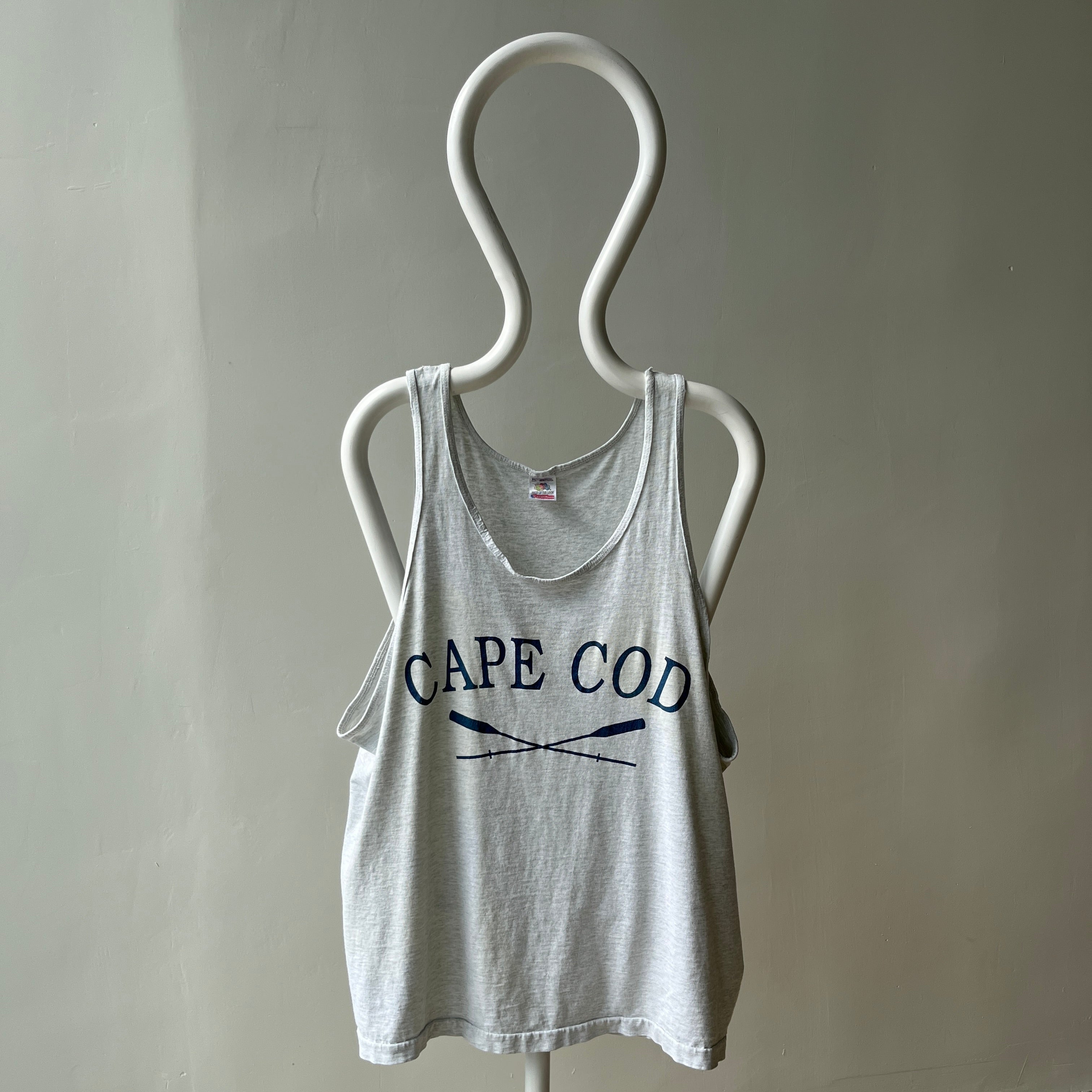 1980/90s Cape Code Tattered, Torn, Worn Cotton Tank Top