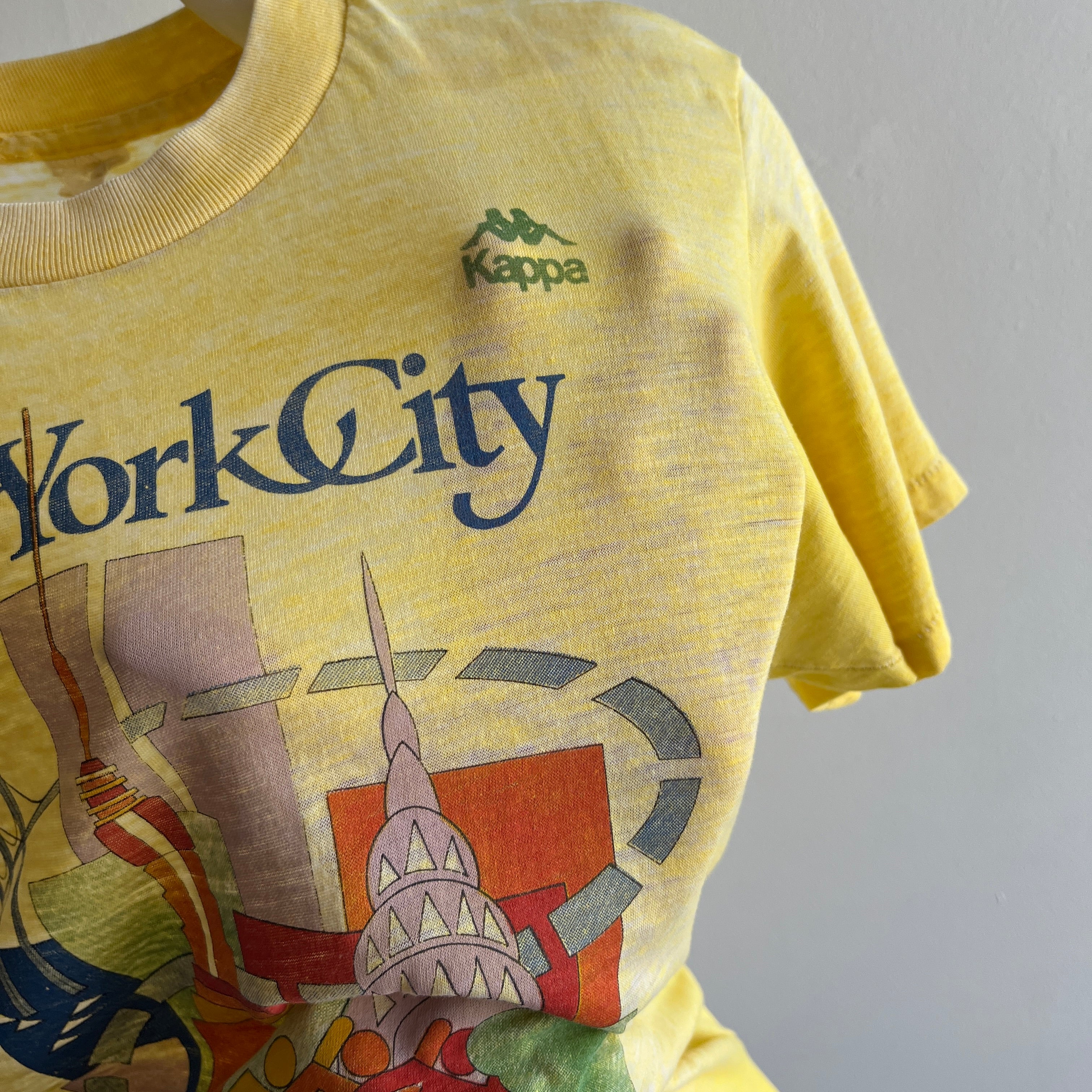 1983 Kappa New York City Marathon SUPER Thinned Out T-Shirt