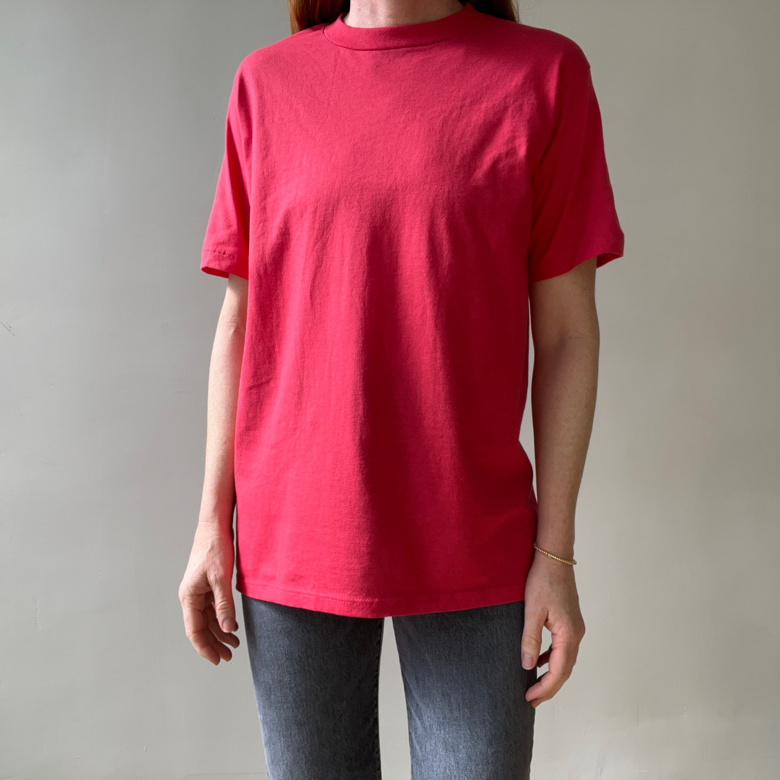 1980s Blank Red T Shirt
