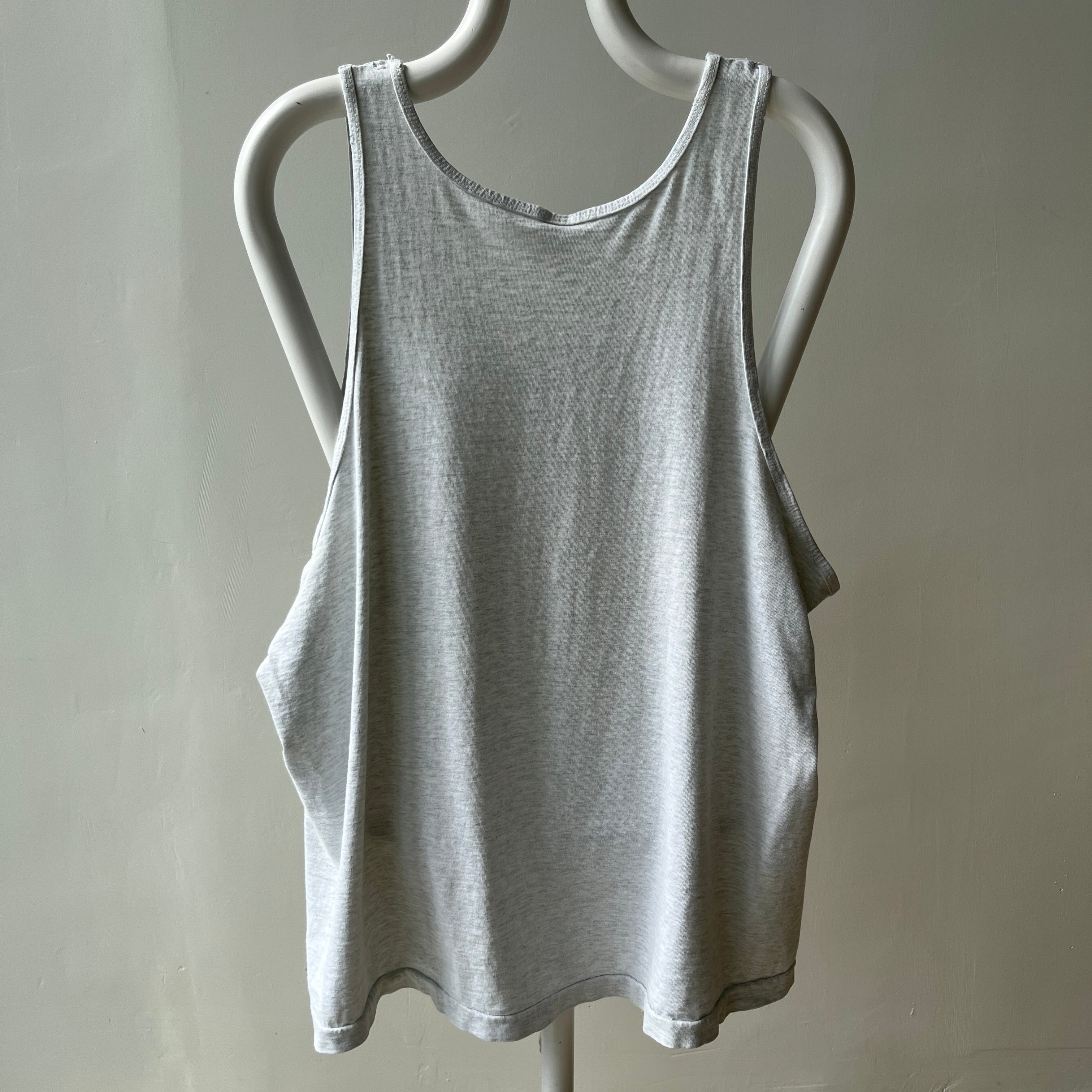 1980/90s Cape Code Tattered, Torn, Worn Cotton Tank Top