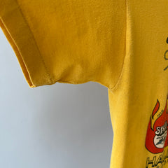 1979 Santee Firefighters Hot To Trot Half Marathon T Shirt with Sharpie!