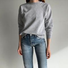 1980s Lightweight Thin Blank Gray Raglan by Action