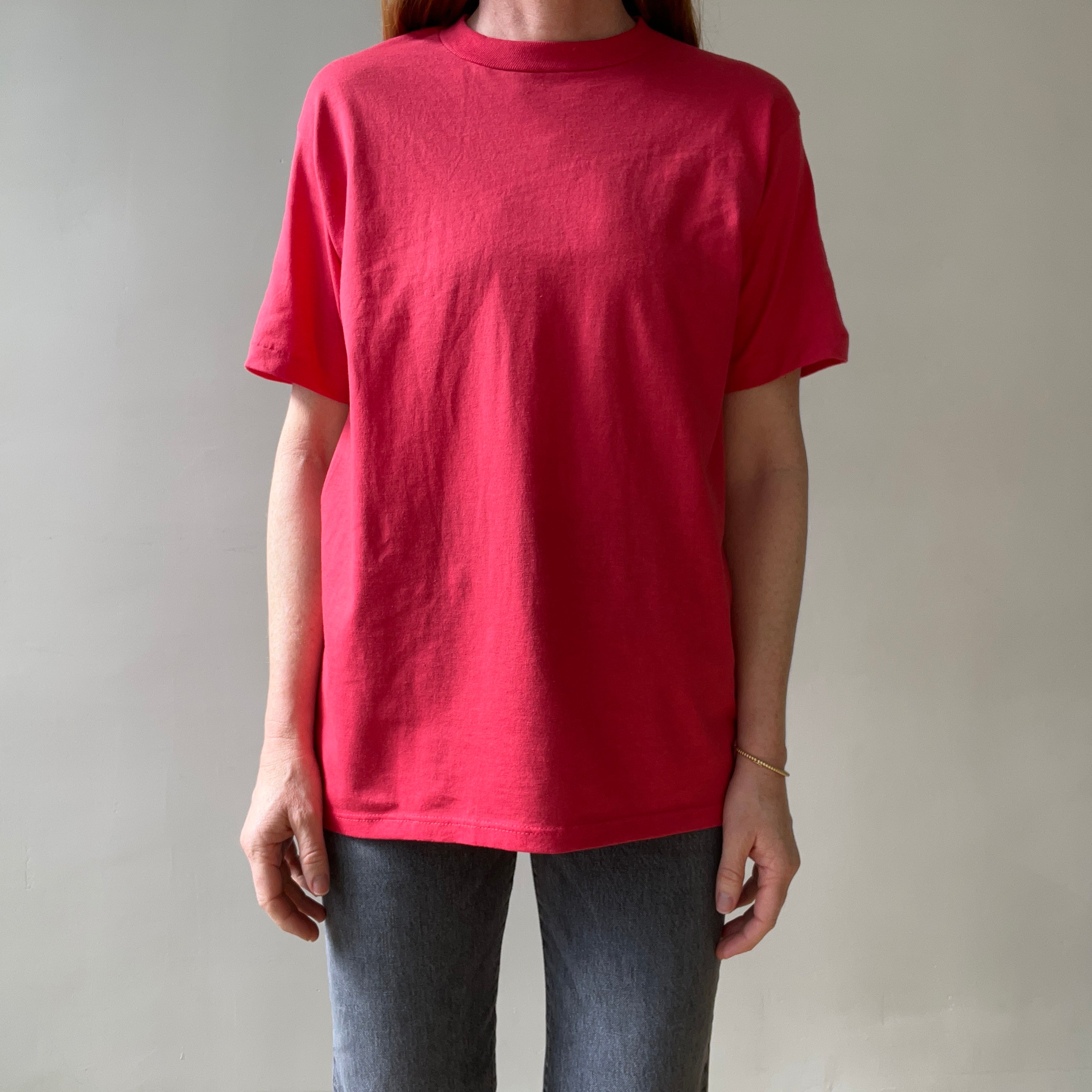1980s Blank Red T Shirt