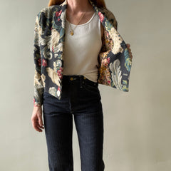 1980s Tapestry Floral Blazer - Silk Lined