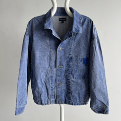 1989 Esprit Denim Jacket with Pinstriped Lining  - !!!