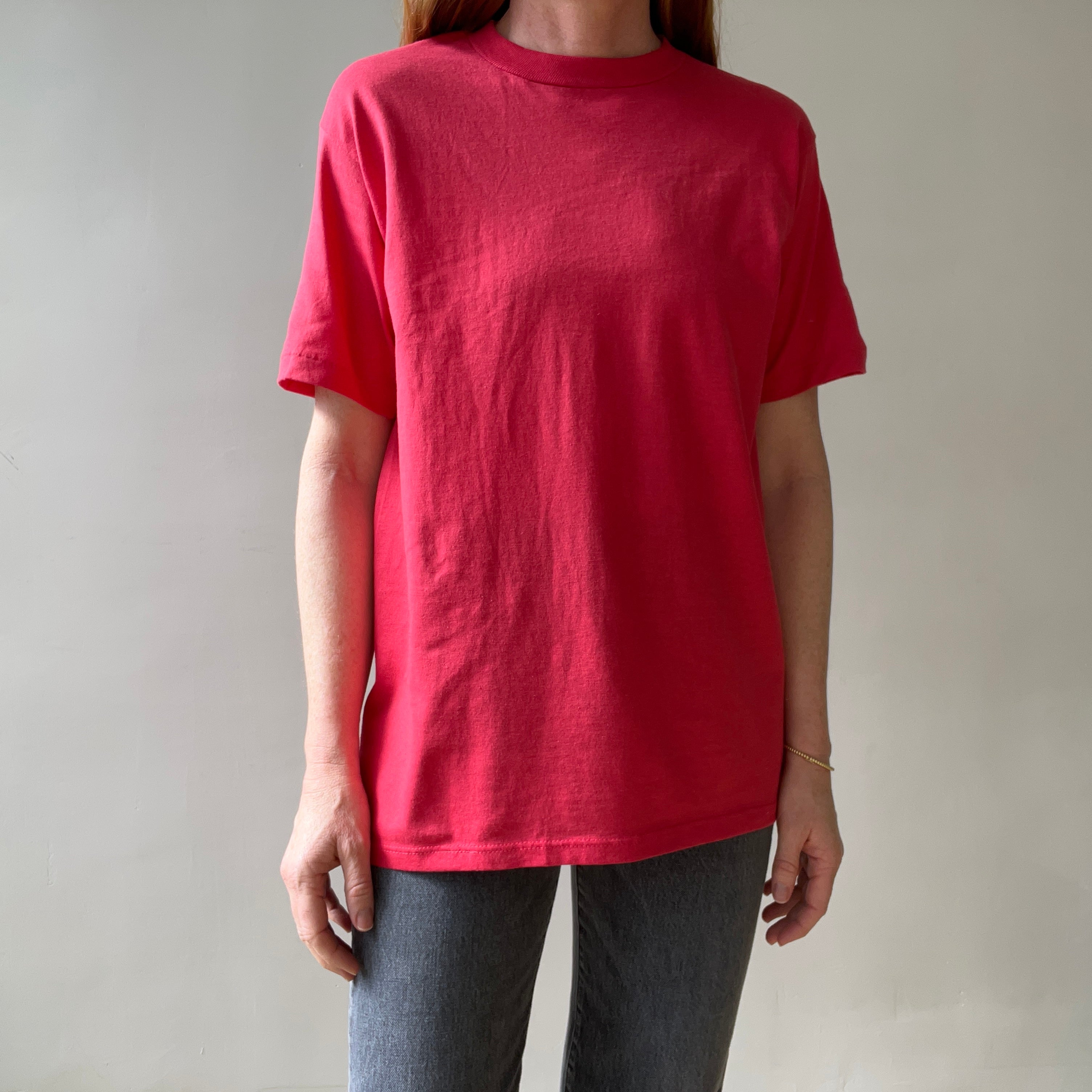 1980s Blank Red T Shirt