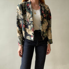 1980s Tapestry Floral Blazer - Silk Lined