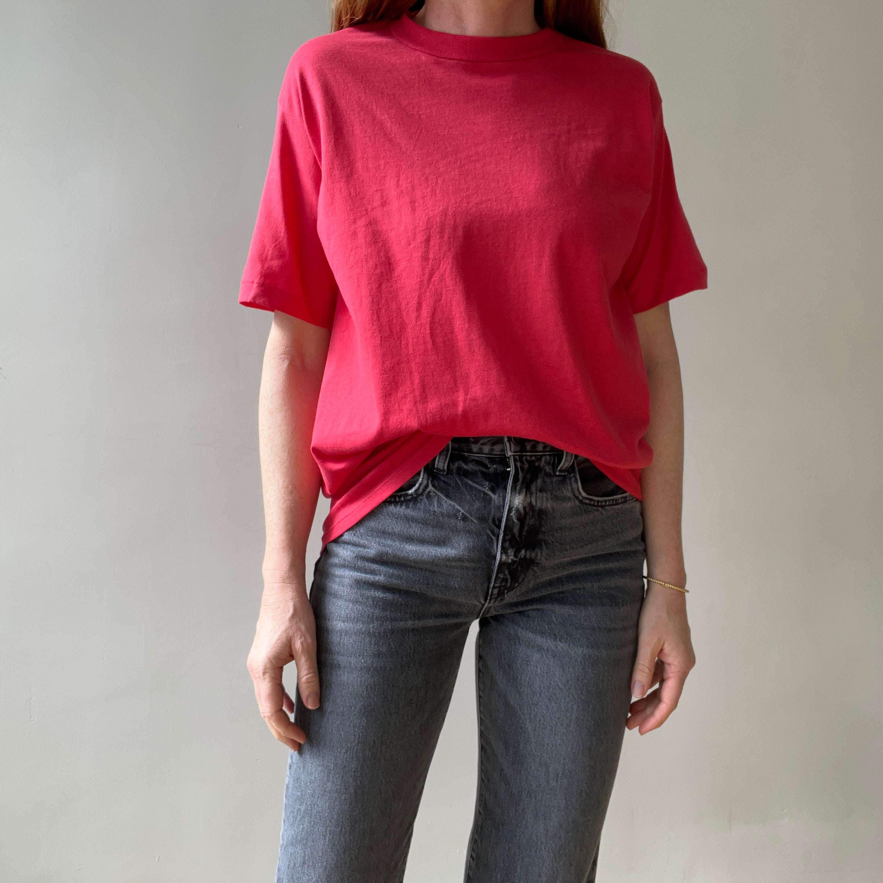 1980s Blank Red T Shirt