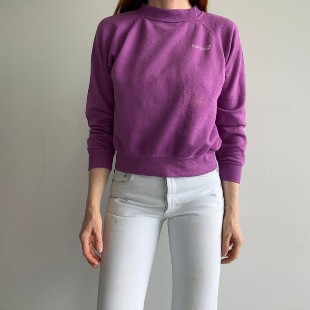 1970/80s Track and Court Shorter Purple Raglan