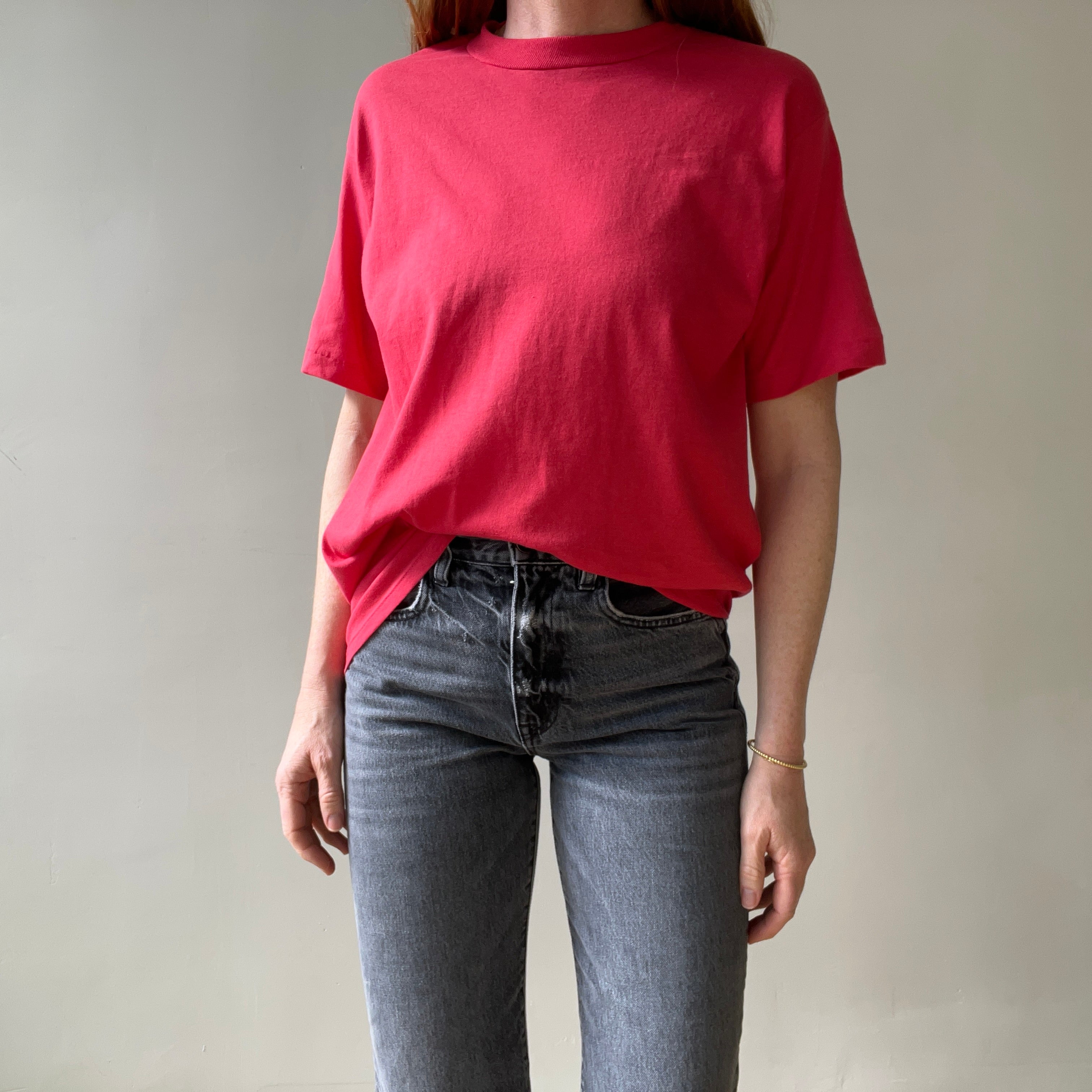 1980s Blank Red T Shirt