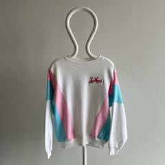 1980s Las Vegas Color Block Dolman Sleeve Incredible Sweatshirt