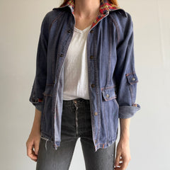 1970s Super Slouchy Lightweight Denim Cotton Chore Coat