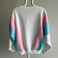 1980s Las Vegas Color Block Dolman Sleeve Incredible Sweatshirt