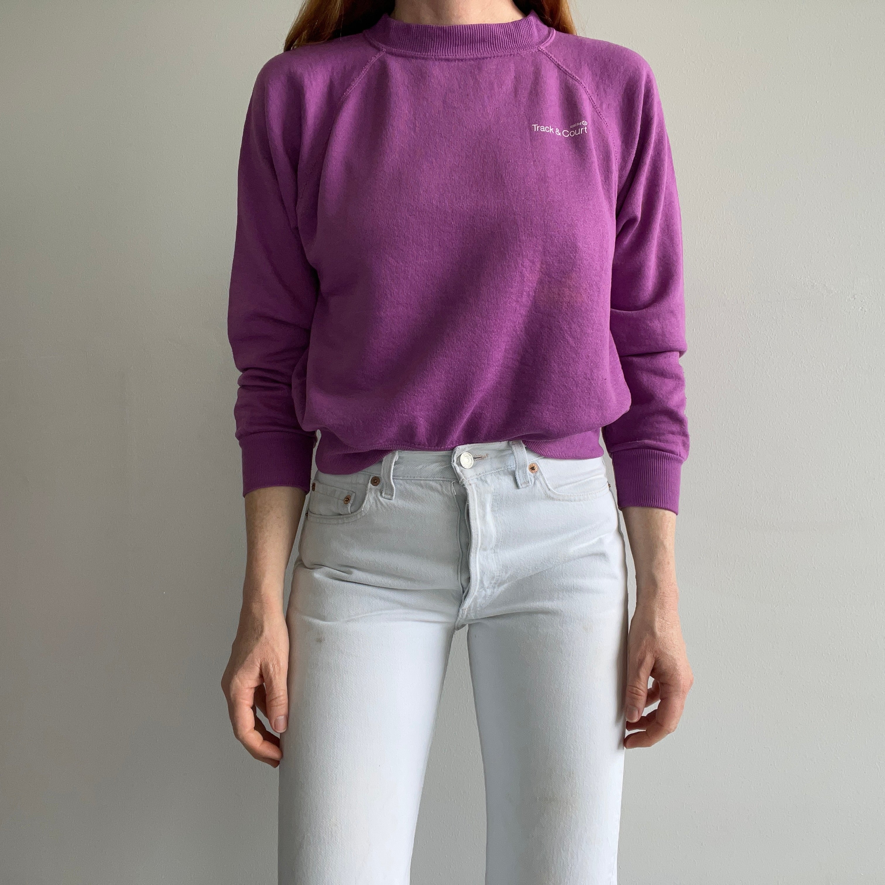 1970/80s Track and Court Shorter Purple Raglan