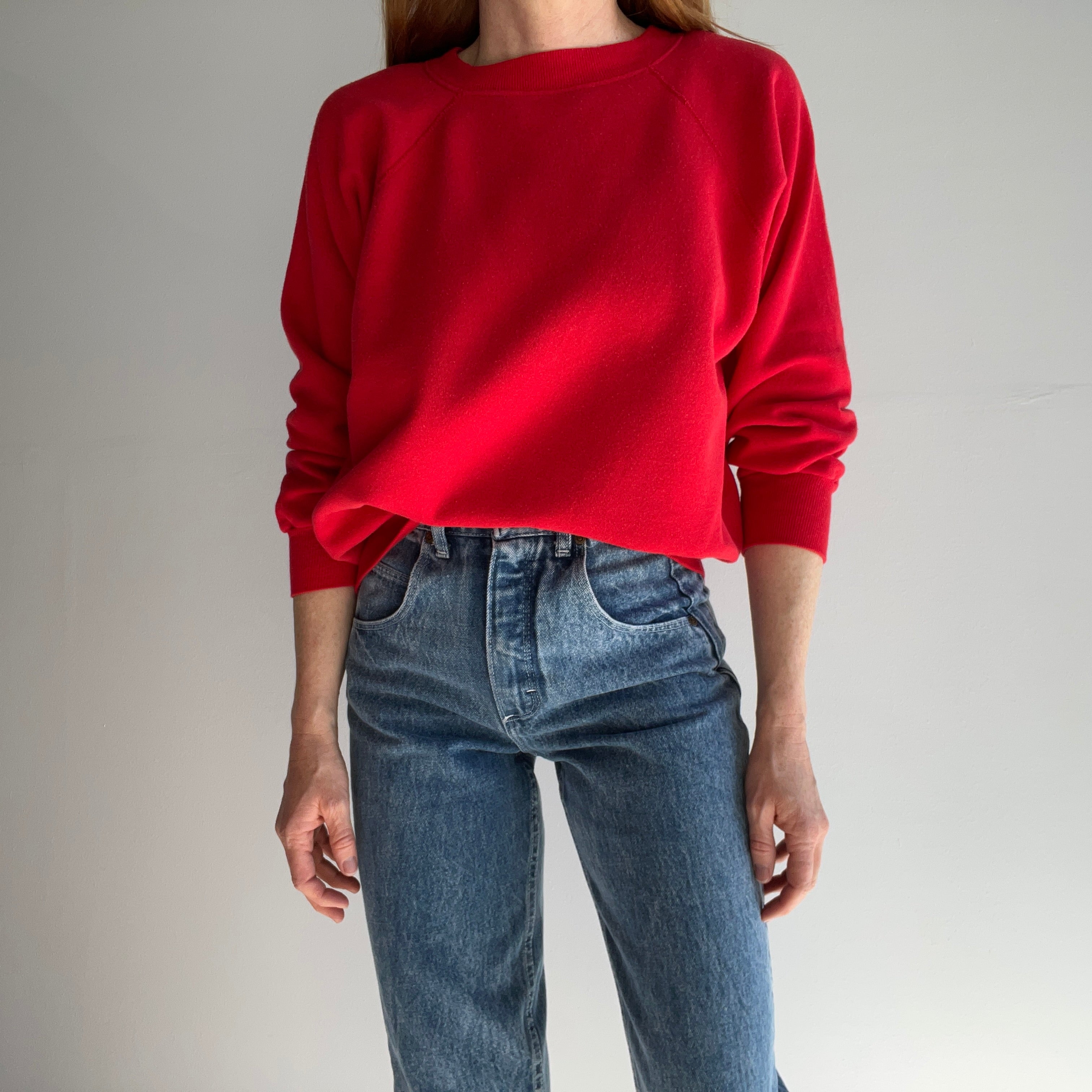 1980s Lipstick Red Raglan by Pannill - Swoooooon