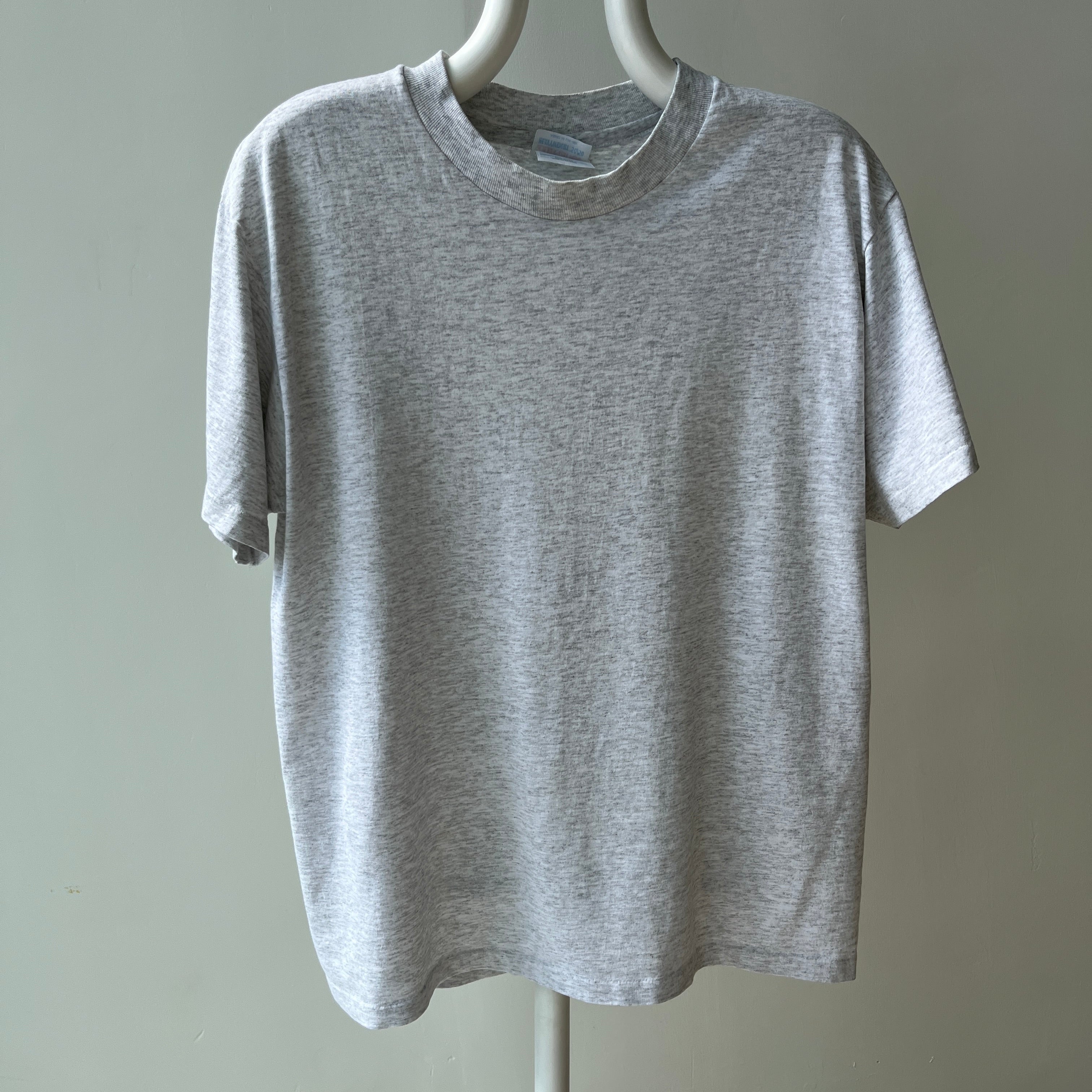 1980s Blank Light Gray Thin Single Stitch T-Shirt