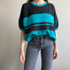 1980s Teal and Black Warm Up