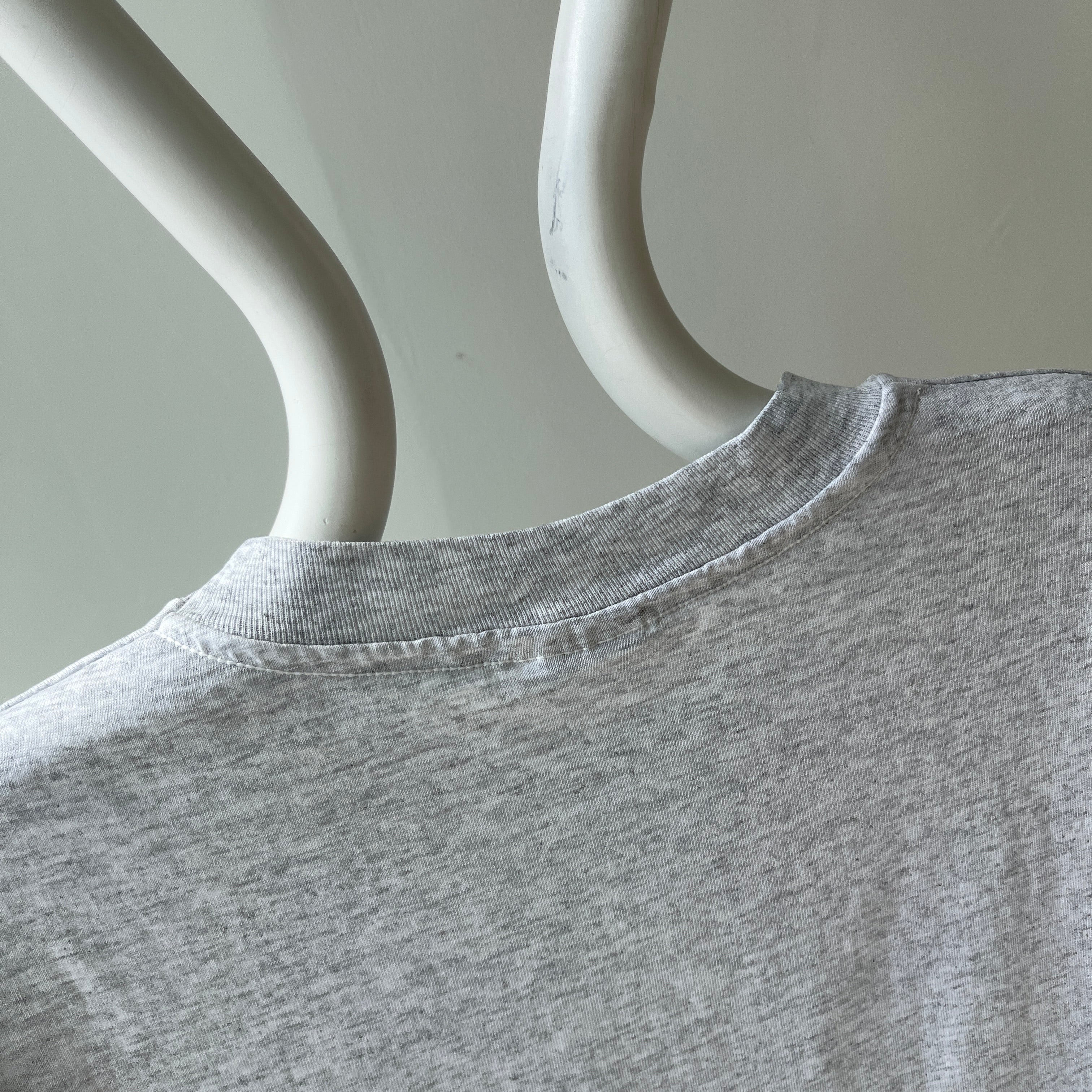 1980s Blank Light Gray Thin Single Stitch T-Shirt