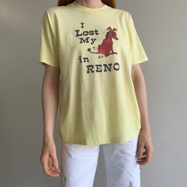 1970s I Loss My Ass in Reno T-Shirt